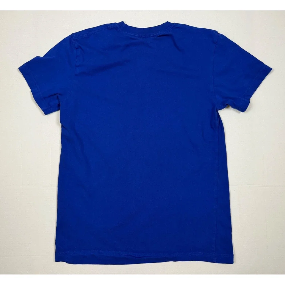 Nike T-Shirt Manchester United FC Size M Blue Slim Fit Soccer‎ Graphic Tee